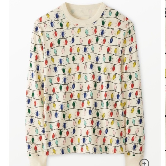 Hanna Andersson Bright Bulbs Unisex Pajama Set, top S, bottom M, details below - Picture 4 of 12